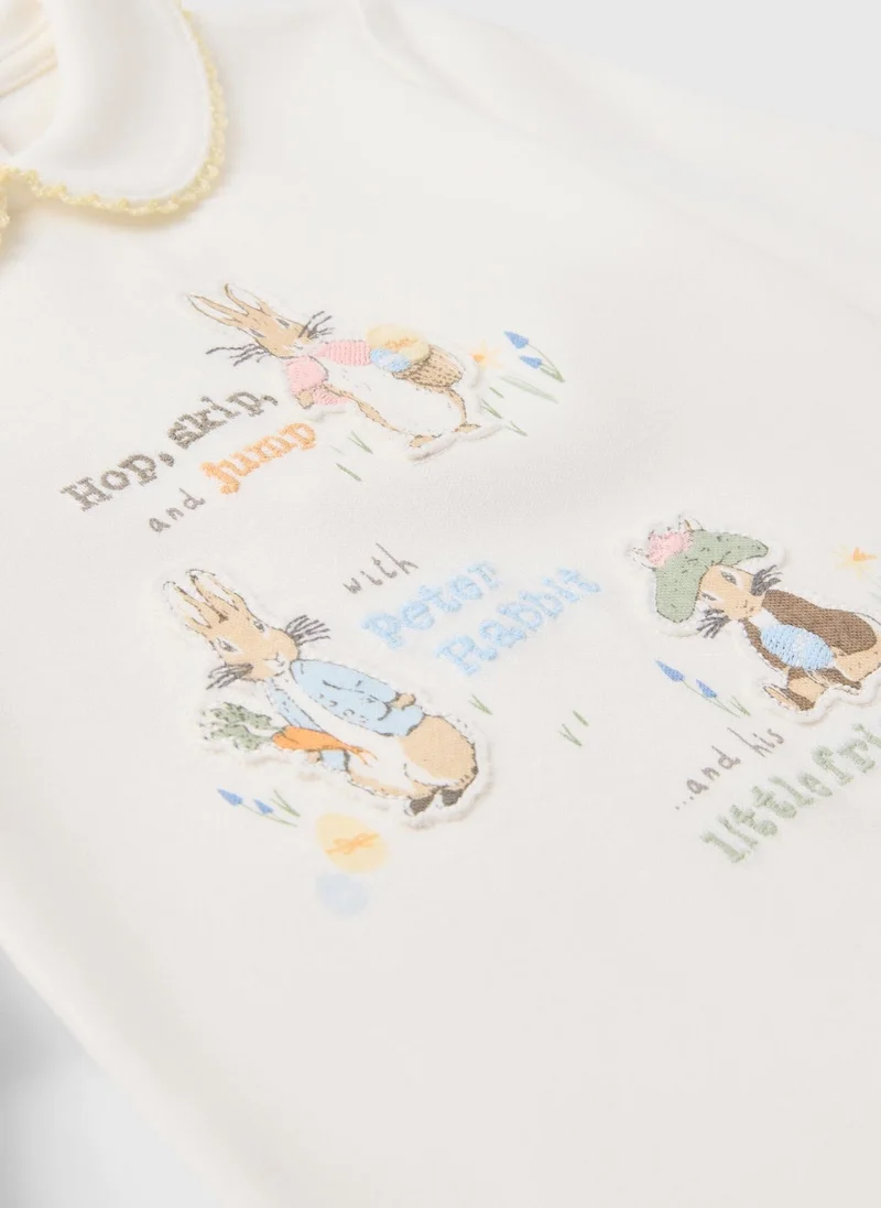 ماتلان Peter Rabbit Baby Cream Sleepsuit